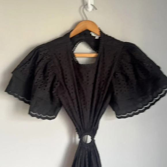 Maia Bergman Women's Crochet Eyelet Open Back Maxi Dress - Picture 9 of 15